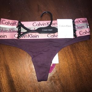 NWT. 3 Calvin Klein women’s Thongs (smalls)